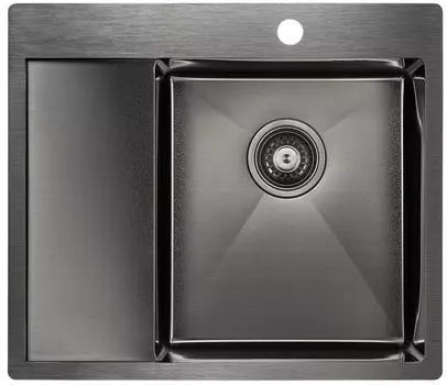 Кухонная мойка Paulmark Flank вороненая сталь PM225951-GMR