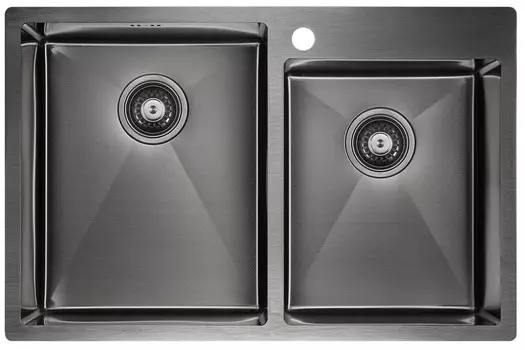 Кухонная мойка Paulmark Helfer вороненая сталь PM237851-GM