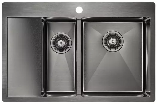 Кухонная мойка Paulmark Liga вороненая сталь PM227851-GMR