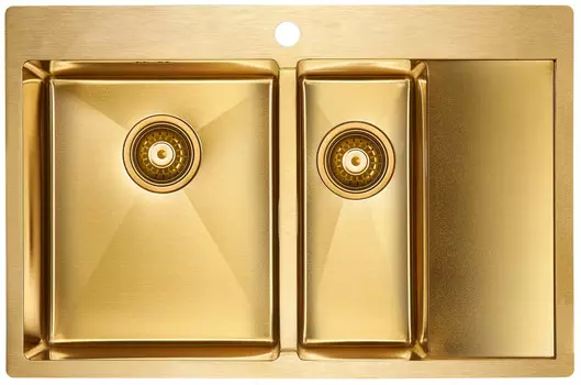 Кухонная мойка Paulmark Liga золотой матовый PM227851-BGL