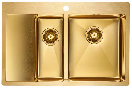 Кухонная мойка Paulmark Liga золотой матовый PM227851-BGR