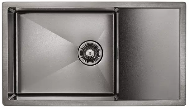 Кухонная мойка Paulmark Platte вороненая сталь PM807844-GM