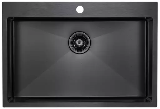 Кухонная мойка Paulmark Saar вороненая сталь PM807551-GM