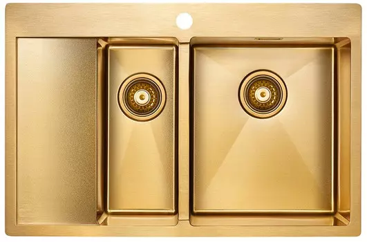 Кухонная мойка Paulmark Union золотой матовый PM537851-BGR