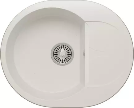 Кухонная мойка Polygran Atol-620 белый хлопок 678972