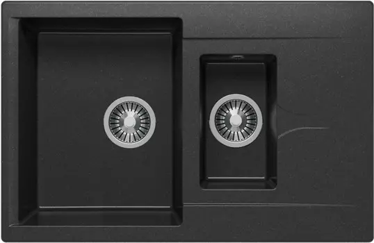 Кухонная мойка Polygran Brig-770 черный 621404