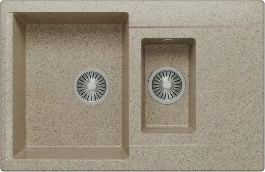 Кухонная мойка Polygran Brig-770 песочный 621435