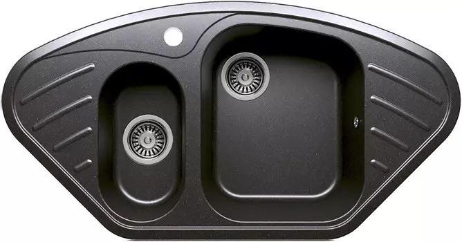 Кухонная мойка Polygran черный F-14 №16