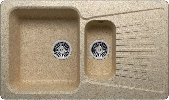 Кухонная мойка Polygran песочный F-18 №302
