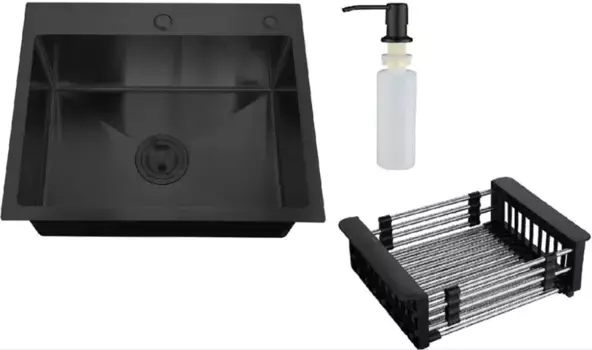 Кухонная мойка РМС вороненая сталь MR-5843BL