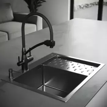 Кухонная мойка РМС вороненая сталь MRK-6350BL-L