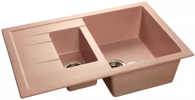 Кухонная мойка розовый GranFest Quadro GF-Q775KL