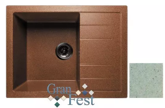 Кухонная мойка салатовый GranFest Quadro GF-Q650L