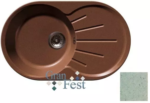 Кухонная мойка салатовый GranFest Rondo GF-R750L