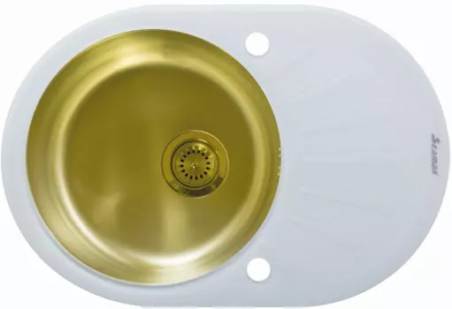 Кухонная мойка Seaman Eco Glass SMG-730W-Gold.B