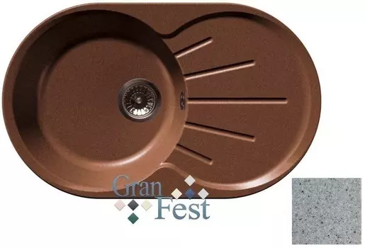 Кухонная мойка серый GranFest Rondo GF-R750L