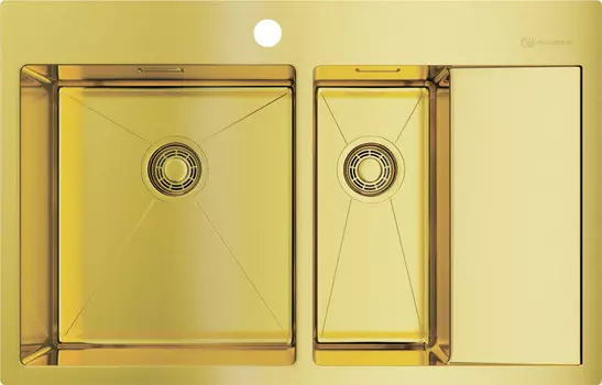 Кухонная мойка светлое золото Omoikiri Akisame 78-2-LG-L