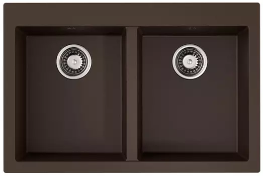 Кухонная мойка Tetogranit Omoikiri Bosen 80-2-DC темный шоколад 4993840