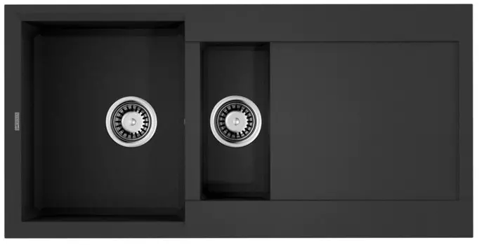 Кухонная мойка Tetogranit Omoikiri Sakaime 100-2-BL черный 4993892