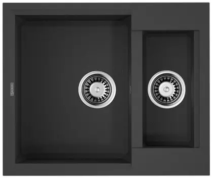 Кухонная мойка Tetogranit Omoikiri Sakaime 60-2-BL черный 4993908