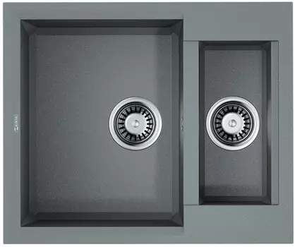 Кухонная мойка Tetogranit Omoikiri Sakaime 60-2-GR ленинградский серый 4993554