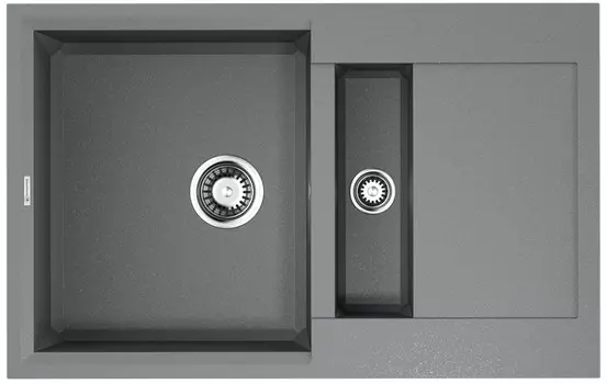 Кухонная мойка Tetogranit Omoikiri Sakaime 78-2-GR ленинградский серый 4993559