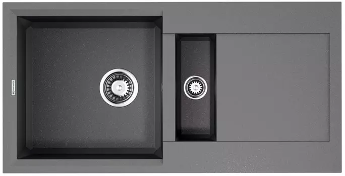 Кухонная мойка Tetogranit Omoikiri Sakaime 86-2-GR ленинградский серый 4993560