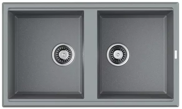 Кухонная мойка Tetogranit Omoikiri Tedori 86-2-GR ленинградский серый 4993572