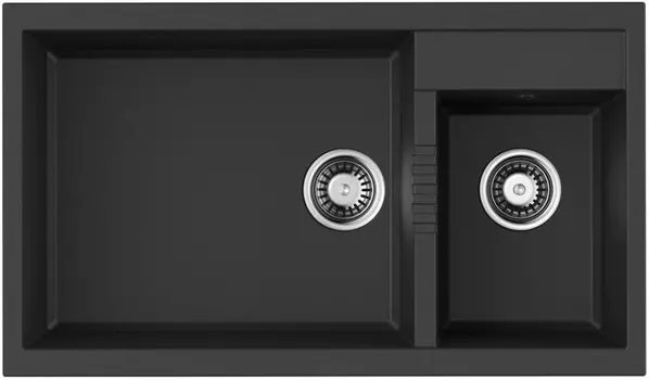 Кухонная мойка Tetogranit Omoikiri Tedori 86-2-LB-BL черный 4993932