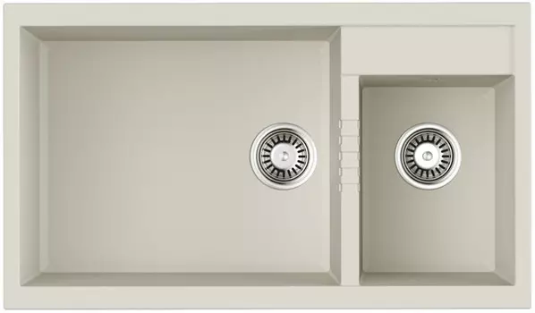 Кухонная мойка Tetogranit Omoikiri Tedori 86-2-LB-WH белый 4993935