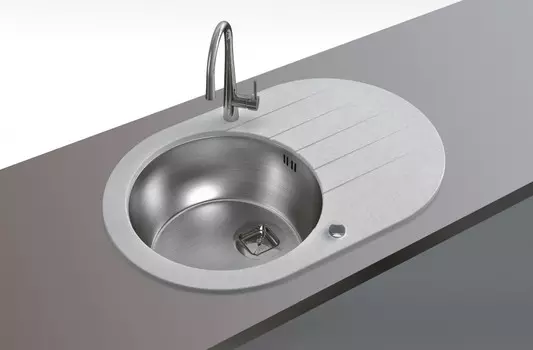 Кухонная мойка Tolero Twist нержавеющая сталь/серый металлик TTS-780