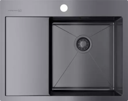 Кухонная мойка вороненая сталь Omoikiri Akisame 65-GM-R