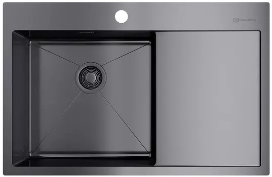 Кухонная мойка вороненая сталь Omoikiri Akisame 78-GM-L