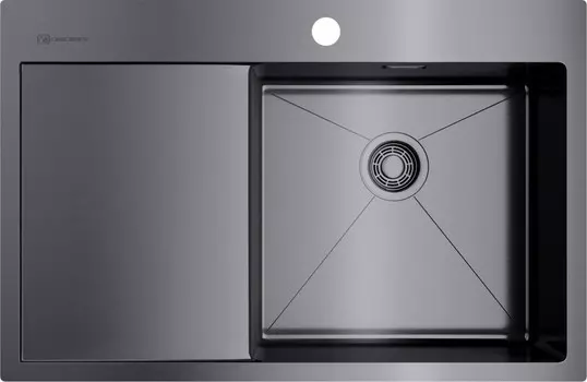 Кухонная мойка вороненая сталь Omoikiri Akisame 78-GM-R