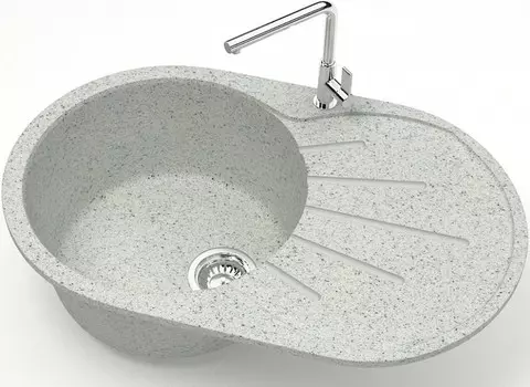 Кухонная мойка Zett Lab Модель 110 светло-серый матовый T110Q010