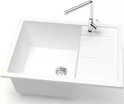 Кухонная мойка Zett Lab Модель 151 белый лёд матовый T151Q001