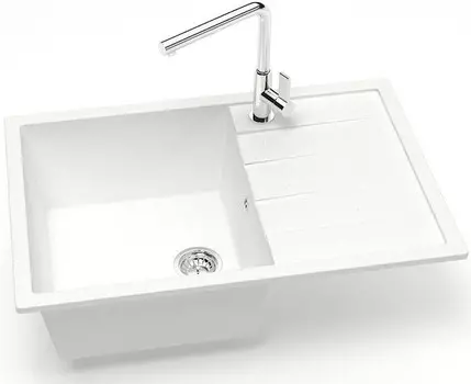 Кухонная мойка Zett Lab Модель 161 белый лёд матовый T161Q001