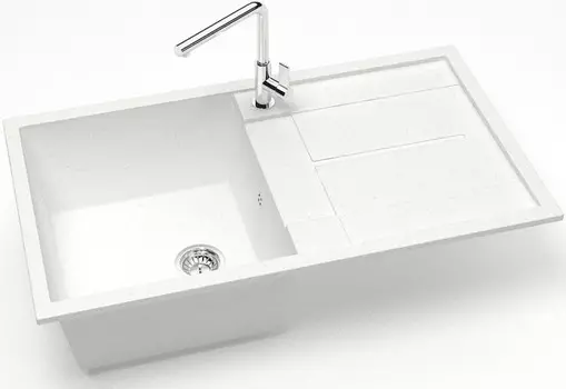 Кухонная мойка Zett Lab Модель 17 белый лёд матовый T017Q001