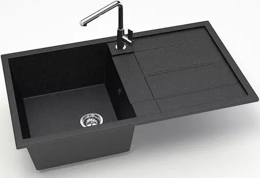 Кухонная мойка Zett Lab Модель 17 черный матовый T017Q004