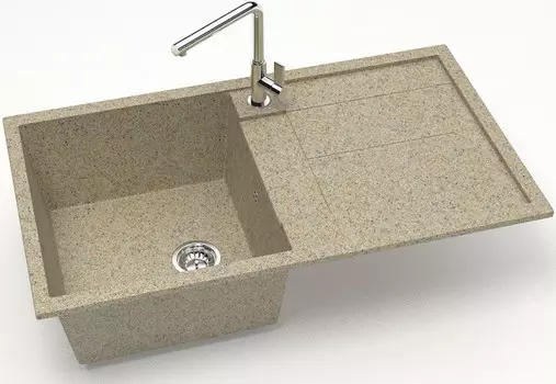 Кухонная мойка Zett Lab Модель 17 песочный матовый T017Q005