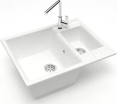 Кухонная мойка Zett Lab Модель 190 белый лёд матовый T190Q001