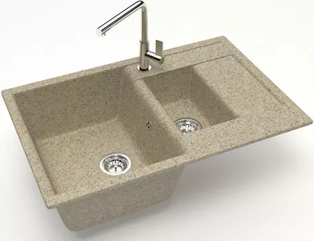 Кухонная мойка Zett Lab Модель 210 песочный матовый T210Q005