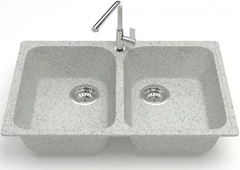 Кухонная мойка Zett Lab Модель 260 светло-серый матовый T260Q010