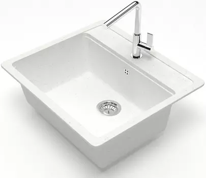 Кухонная мойка Zett Lab Модель 9 белый лёд матовый T009Q001