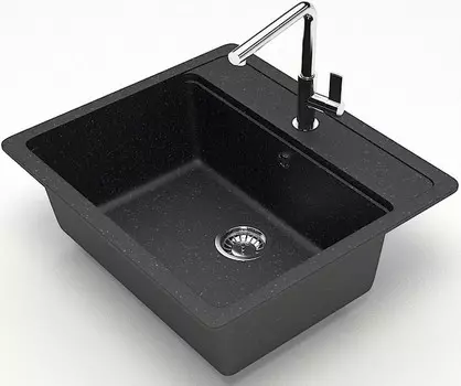 Кухонная мойка Zett Lab Модель 9 черный матовый T009Q004