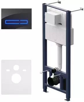 Инсталляция для унитаза Am.Pm Touchless Pro I012704.50A38 с кнопкой смыва, черный глянец