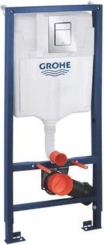 Инсталляция для унитаза Grohe Rapid SL 39501000 с кнопкой смыва, хром
