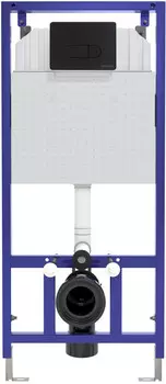 Инсталляция для унитаза Berges Novum D5 040235 с кнопкой смыва, черный матовый