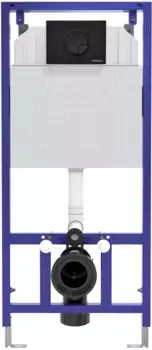 Инсталляция для унитаза Berges Novum R5 040225 с кнопкой смыва, черный матовый