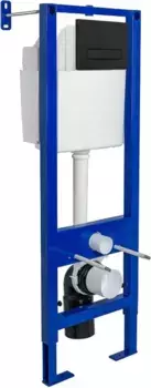 Инсталляция для унитаза Berges Atom Line 410 040340 с кнопкой смыва, черный матовый